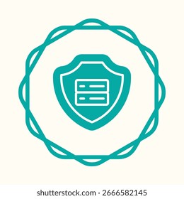 Data Protection symbol trendy artwork useful vector Illustration circle design gorgeous colorful background.eps