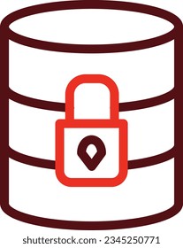 Data Protection Thick Line Two Color Icons For Personal And Commercial Use.
