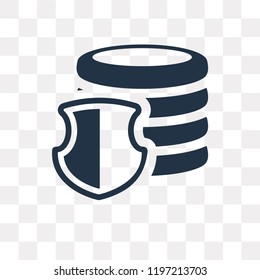 Data Protection vector icon isolated on transparent background, Data Protection transparency concept can be used web and mobile