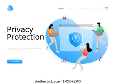 Data Protection Vector Illustration Concept, Suitable for web landing page, ui, mobile app, editorial design, flyer, banner, and other related occasion