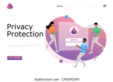 Data Protection Vector Illustration Concept, Suitable for web landing page, ui, mobile app, editorial design, flyer, banner, and other related occasion