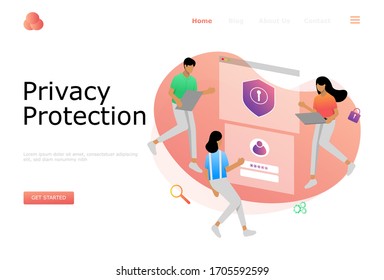 Data Protection Vector Illustration Concept, Suitable for web landing page, ui, mobile app, editorial design, flyer, banner, and other related occasion