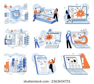 Datenschutz. Vektorgrafik. Notebooks sind unverzichtbare Werkzeuge für das Datenmanagement und den Schutz Vektorgrafiken, die Datenschutzkonzepte visuell darstellen Illustrationen vermitteln Bedeutung