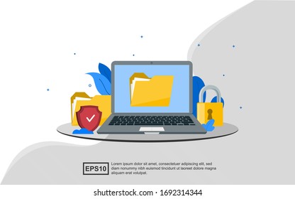 Data protection web template landing page. good for presentation.