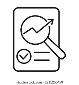 data quality assessment or study case thin line icon