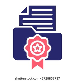 Icono de calidad de datos Color Relleno Estilo Ilustración vectorial