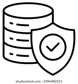 Data Quality icon line vector illustration