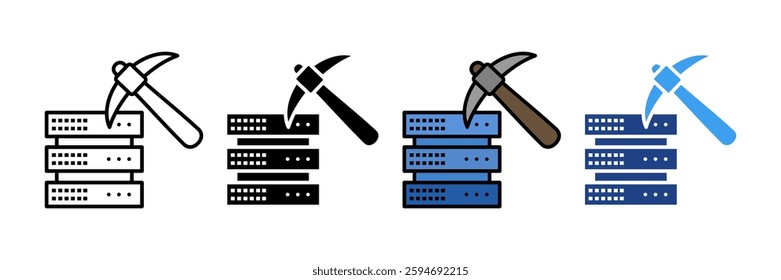 Data Quality Icon Set Multiple Style Collection