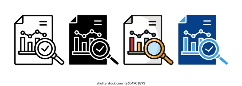 Data Quality Icon Set Multiple Style Collection