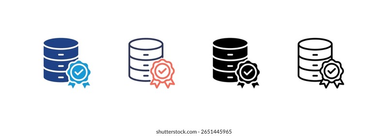 Data Quality icon set multiple style collection