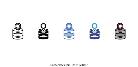 Data quality  icon sets with different styles
