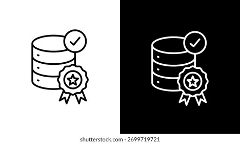 Diseño de conjunto de iconos blancos de calidad de datos
