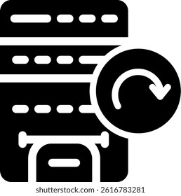 Data Recovery Glyph Vector Icon Design