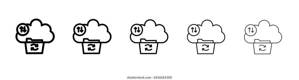 Data Recovery icon black and white vector sign