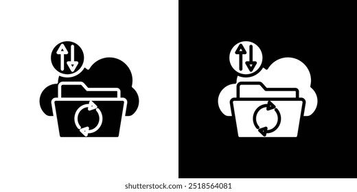 Data Recovery icon Flat fill set collection