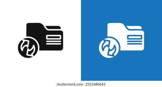 Data Recovery icon Flat vector set outline