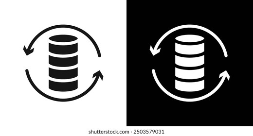 Data Recovery icon line art vector