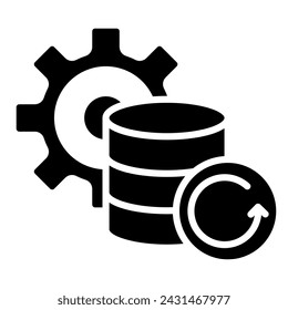 Data Recovery icon line vector illustration