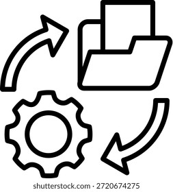Vektorgrafik der Datenwiederherstellungssymbollinie