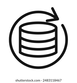 Data Recovery icon mark in filled style