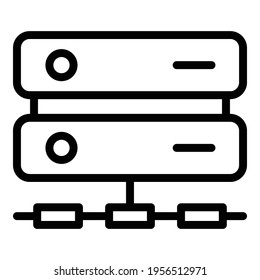 Icono de recuperación de datos. Icono del vector de recuperación de datos de esquema para diseño web aislado en fondo blanco