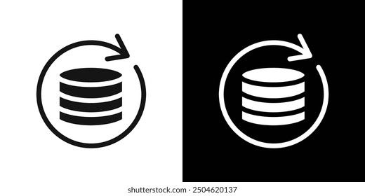 Data Recovery icon Symbol mark in filled style