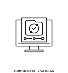 Datenwiederherstellungszeilensymbol, Dateiordner und Computer
