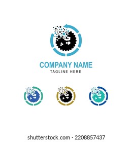 Data Recovery Logo Template. Symbol, Logo Illustration. Vector Graphics.