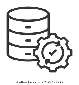 Data Recovery Outline Icon Vector Illustration