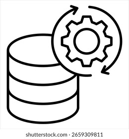 Ilustración vectorial de iconos de esquema de recuperación de datos