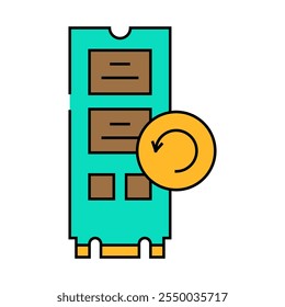 data recovery repair computer line icon vector. data recovery repair computer sign. isolated symbol illustration