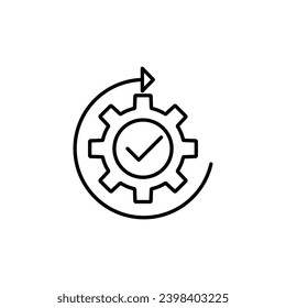 Data recovery vector icon. Data recovery reset settings button in black and white color.