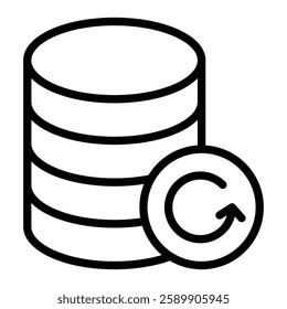 Data Recovery Vector Line Icon Design For Personal And Commercial Use