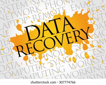 Data Recovery word cloud concept