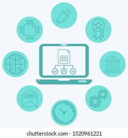 Data regulation vector icon sign symbol