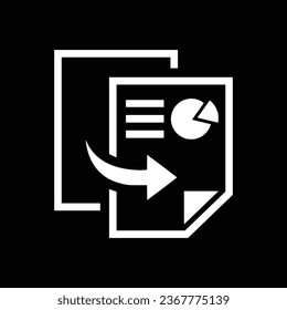 data report file icon graphic design