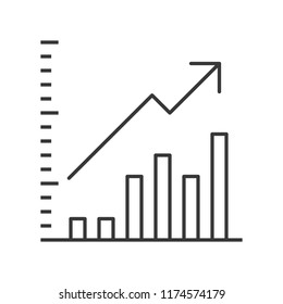 data report icon, business statistic concept, editable stroke outline