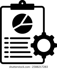 Data Report Icon Mixed Vector Illustration