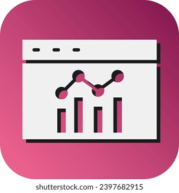 Data Report Vector Glyph Gradient Background Icon For Personal And Commercial Use.
