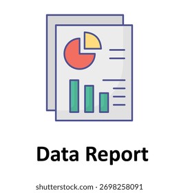 Data Report Vector Icon which can easily modify or edit
