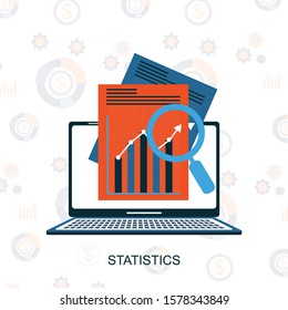 Data research document icon - Illustration