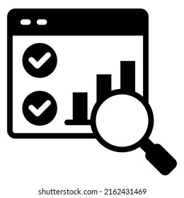 Data Research icon design, vector illustration, best used for web app