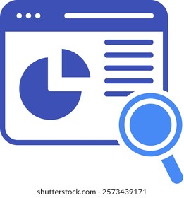 Data Research Icon Mixed Vector Illustration