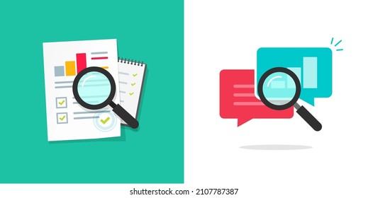 Data research icon vector or business annual research report chart review and financial analytics graph growth flat cartoon illustration, marketing information analyze sign concept