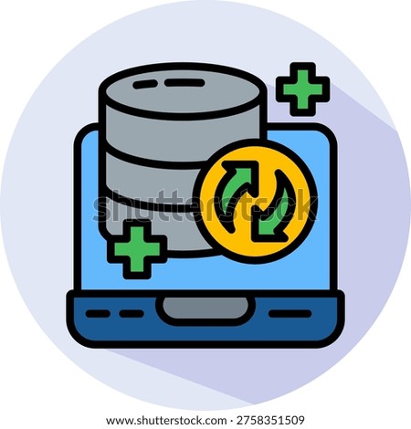 Data Restoration Icon isometric Vector Illustration
