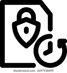 Datenaufbewahrung, -aufbewahrung, Symbol für historische Umrisse