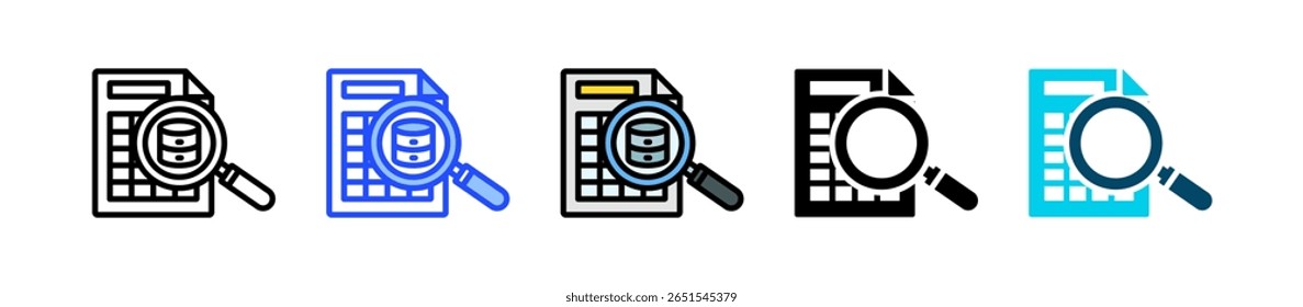 Data Sampling Icon Collection With Multiple Styles