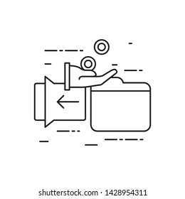 data saving vector. business icon, icon vector