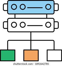 Farbige Leuchtensymbole in der Datenwissenschaft