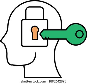 Data science colorful line icons